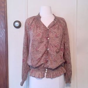 Ralph Lauren Edwardian Prairie Cotton Blouse xl